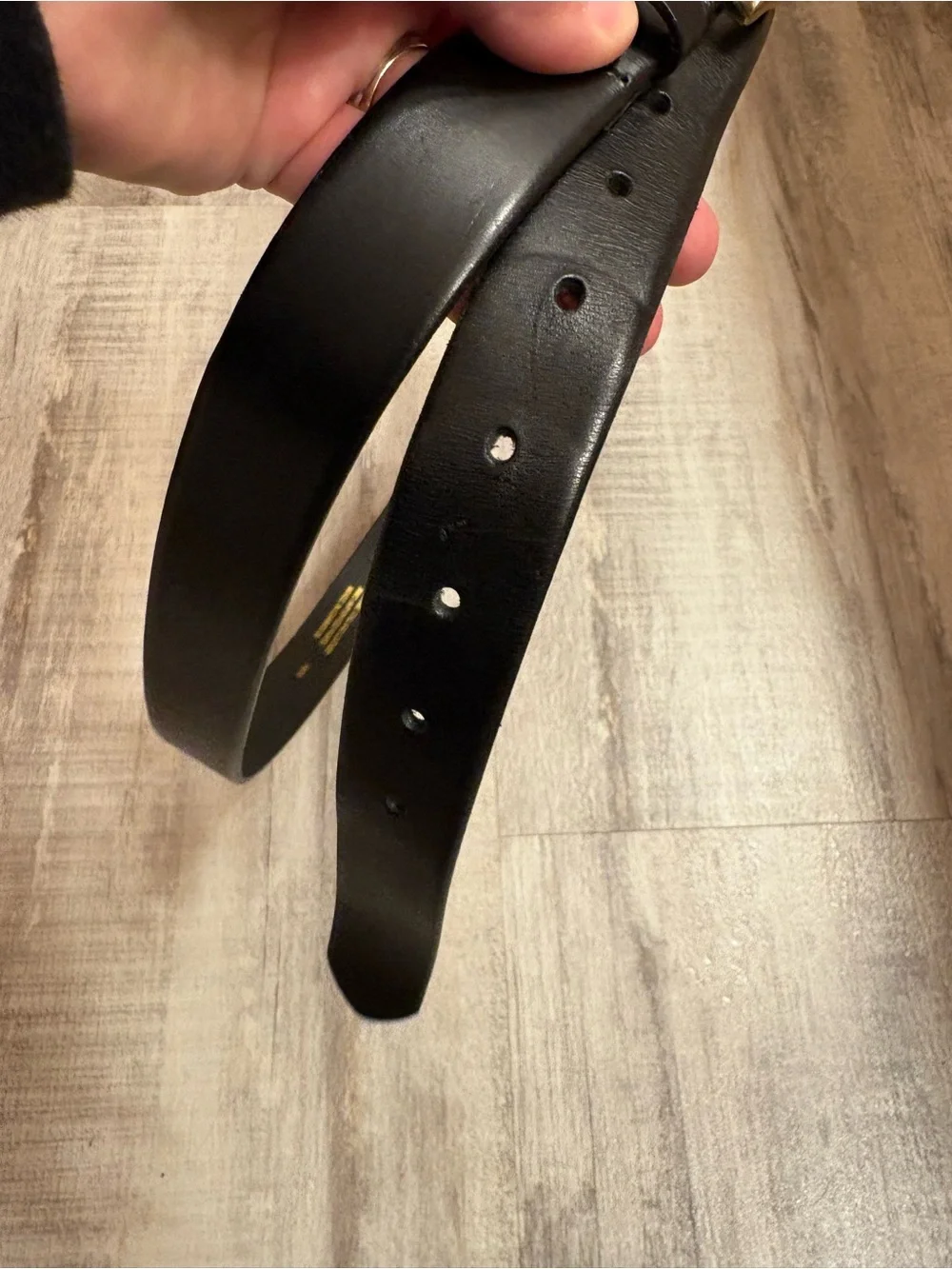 J. Crew Black Leather Belt XL - Picture 4 of 5
